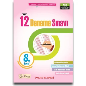 Palme Yayıncılık 8. Sınıf Çek Kopar 12 Deneme Sınavı