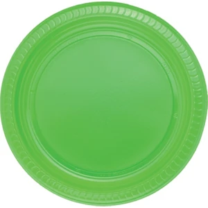 Yeşil Plastik Tabak 22 cm 25'li
