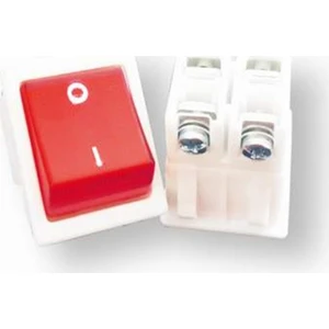 INTERKOM Geniş Işıklı Anahtar 30X22 Kırmızı (Vidalı)(1 Adet Fiyatıdır)