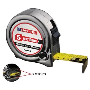 5M X 19Mm Durdurma Mekanizmalı Çelik Şerit Metre No: 63