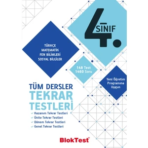 Tudem Yayınları 4. Sınıf Tüm Dersler Tekrar Testi