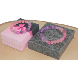 Rd Ekoavm Pembe Ve Mor Akik Anne-Çocuk Bileklik Doğaltaş Bileklik Rdeblk014