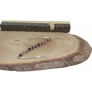 Rd Ekoavm 8 Mm Damarlı Akik Zaza Tesbih Kazaz Uçlu Zaza Tespih Rdt2403