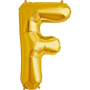 F Harf Altın Folyo Balon 40 cm