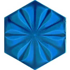 Armada Çini 15x17 Cm Çiçekli KobaltAltıgen Seramik