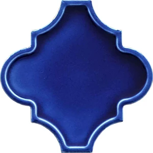 Armada Çini 12x12 Ottoman Rölyefli Arabesk Kobalt Çini