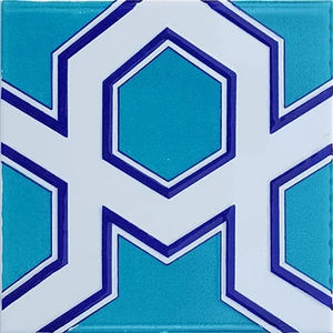 Armada Çini 20x20 Cm SP 98-v Yıldız Desenli Kütahya İznik Çini Karo