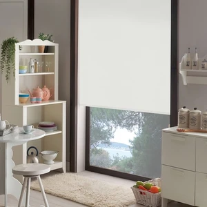 Zebraevim Beyaz Polyester Stor Perde