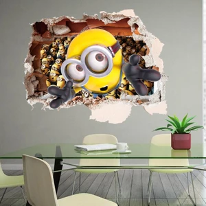 Crystal Kids Çocuk Odası Duvar Dekoru Minions Minyonlar 3D Duvar Sticker
