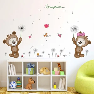 Crystal Kids Sevimli Ayıcıklar Bebek ve Çocuk Odası Dekorasyonu Duvar Dekoru Sticker