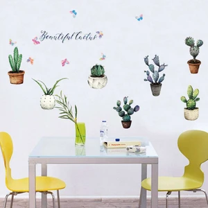 Crystal Kids Modern Tasarım Kaktüsler Salon Ev Dekorasyonu Duvar Sticker