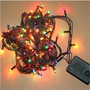 Hediye Mania Yılbaşı Çam Ağacı 100 Led Pirinç Rengarenk ışık 4 metre KUMANDALI