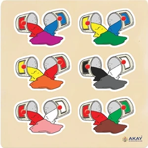Hi-Q Toys Ahşap Tutmalı Puzzle Renkler