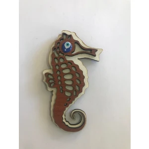 Ahşap Deniz Atı Buzdolabı Süsü Magnet