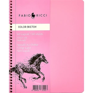 Fabio Ricci A5  Renkli Çizim Defteri Pembe