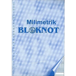 Milimetrik Bloknot A3 Mavi
