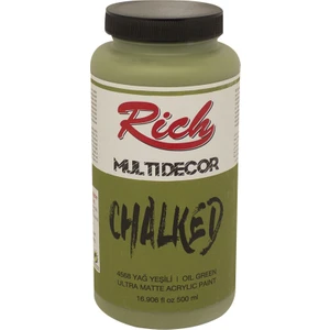 Multi Decor Chalked Ultra Mat Su Bazlı Akrilik Boya Yağ Yeşili N:4568 500 ml – Dekoratif Ahşap ve Duvar Yüzeyleri İçin