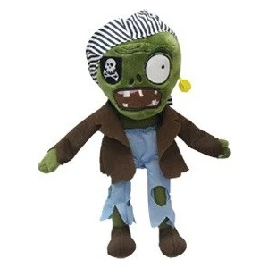 Lziyin Plants And Zombie Peluş Oyuncak 30 cm Yırtık Elbiseli Korsan Zombi