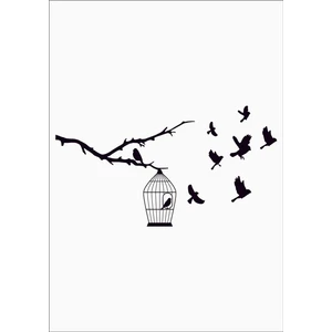 Başaran Sticker Özgürlüge Uçan Kuşlar Duvar Sticker