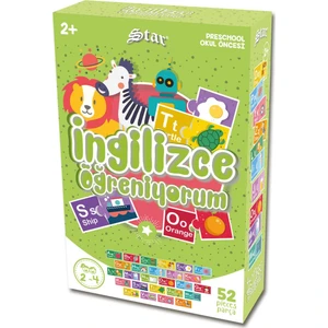 Eğitici Okul Öncesi İngilizce Öğreniyorum Puzzle Oyun Seti