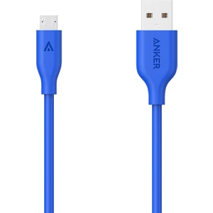 PowerLine Micro USB Şarj/ Data Kablosu 0.9 Metre - Mavi -A8132 (Anker Türkiye Garantili)