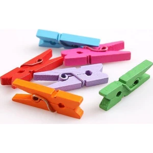 Hayal Renkli Ahşap Mini Mandal 50 Adet