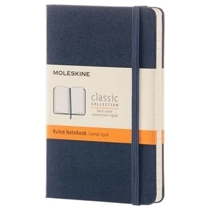 Defter Sert Kapak Cep Boy Çizgili Safir Mavi