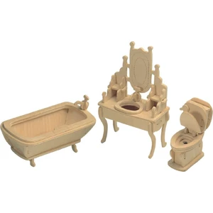 Ahşap Maket Oyuncak Çocuk Evi Banyo Takımı