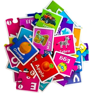 İngilizce Öğreniyorum 52 Parça Alfabe Ve Nesneler Eğitici Okul Öncesi Puzzle
