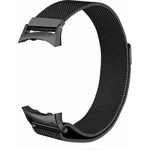 Samsung Gear Fit 2 UYUMLU R360-R365 SMALL Beden(S SIZE) Manyetik Milanese Kordon Siyah