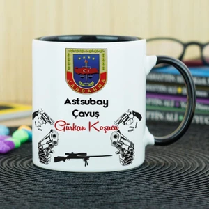 Astsubay Çavuş Kupa Bardak - Siyah