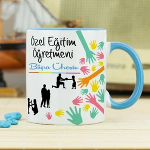 Özel Eğitim Öğretmenine Hediye Kupa Bardak - Mavi