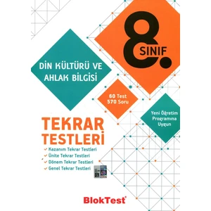 Tudem Yayınları 8. Sınıf Din Kültürü Ve Halak Bilgisi Tekrar Testleri
