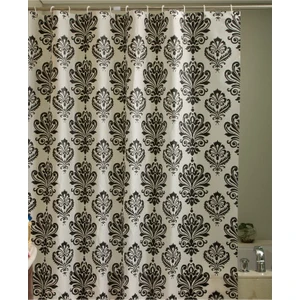 Yankı Siyah Banyo Duş Perdesi Tek Kanat 180X200 Peva