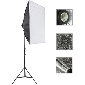 Softbox 50X70Cm Tek Duyulu Sürekli Video Işığı Yotuber Kit Makeup Kit