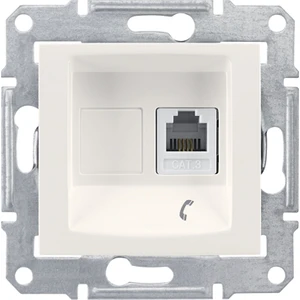 Schneider Electric Sedna 1*Rj11 Telefon Prizi Krem Çerçevesiz