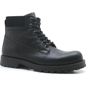 Rakerplus Neson Hakiki Deri Siyah Kışlık Bot Postal