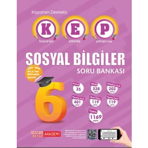 Kırmızı Beyaz Yayınlar Kazanım Destekli Sosyal Bilgiler Soru Bankası (KEP ) (6.Sınıf )