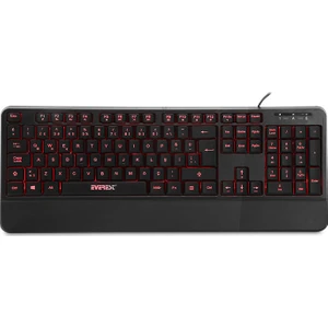 KB-R61 BRIGHT Siyah USB 3 Renk Aydınlatmalı Q Sabit Bilek Destekli Gaming Oyuncu Multimedia Klavye