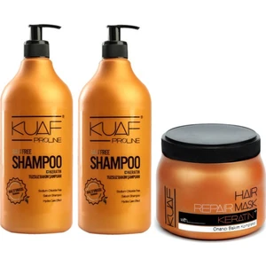 Tuz İçermeyen Şampuan 1000 ml 2 Adet + Kuaf Keratin Saç Maskesi 500 ml