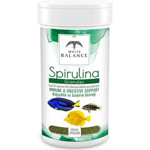 White Balance Spirulina Granules Bitkisel Balık Yemi 100ml