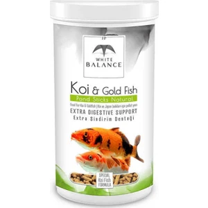 White Balance Koi-Gold Fish Pond Japon Balık Yemi 1000ml Sticks Natural