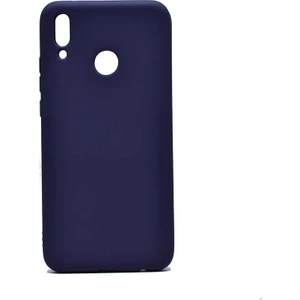 Case 4U Huawei Y9 2019 Kılıf Klasik Mat Renkli Yumuşak Premier Silikon Lacivert