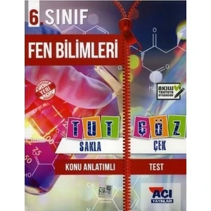 Açı Yayınları 6. Sınıf Fen Bilimleri Tut Sakla Çek Çöz