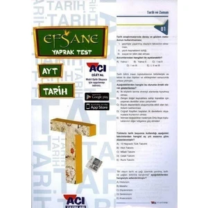 Açı Yayınları AYT Tarih Efsane Yaprak Test