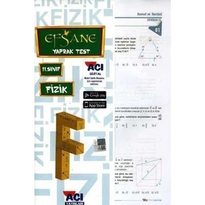Açı Yayınları 11. Sınıf Fizik Efsane Yaprak Test