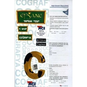 Açı Yayınları 11. Sınıf Coğrafya Efsane Yaprak Test