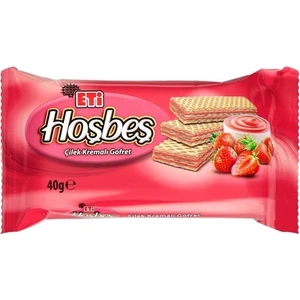 Hoşbeş Gofret Çilekli 40 gr 24'lü Koli