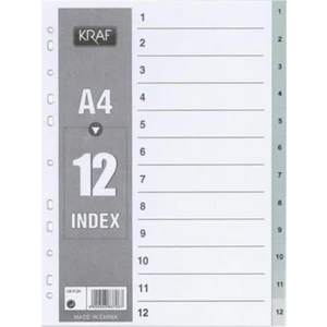 Ayraç A4 1-12 Rakam