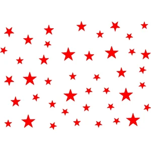 Bugy Bagy BugyBagy Dekoratif Çocuk Odası Kırmızı Yıldız Yağmuru Sticker